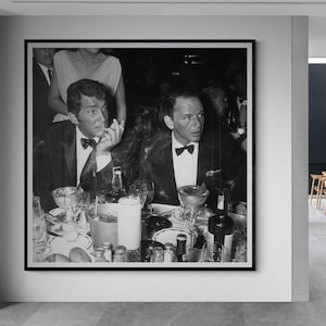 Rat Pack: Frank Sinatra and Dean Martin | Large Print Wall Decor Canvas or Print | Framed /Unframed