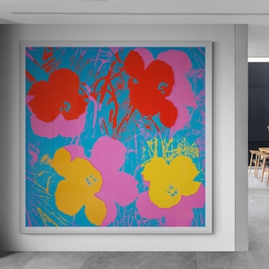 Warhol Flowers Print: 1960s Pop Art Floral Wall Decor