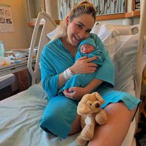 Maternity robe and swaddle, baby swaddle blanket, hospital outfits, mom and me, matching swaddle set, matching outfits, baby boy,turquoise .