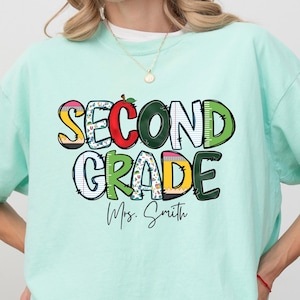 Personalized 2nd Grade Teacher Shirt: Back to School Gift