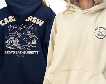Custom Cabin Crew Bachelorette Sweatshirt, Bridal Party Hoodie, Bride To Be, Camping Bachelorette Sweater, Mountain Bachelorette Hoodie