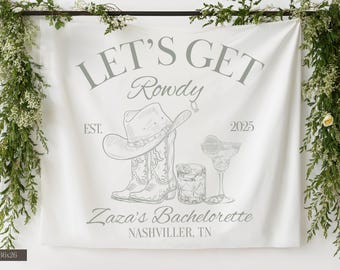 Bachelorette Party Decor, Let's Go Girls Bachelorette Party Tapestry, Last Rodeo Party Weekend Backdrop, Custom Disco Bachelorette Banner