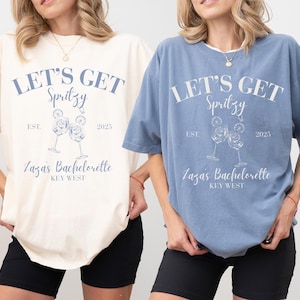 Let&#39;s Get Spritzy Bachelorette Shirt, Aperol Club Shirt, Spritz Cocktail Shirt, Custom Girls Club Shirt, Aperol Spritz Shirt