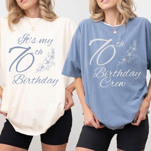 70th Birthday Shirt, 1955 Birthday Group T-Shirt, Custom Birthday Tee, 70th Birthday Tee Women, Happy 70th Age Outfit, Birthday Party Shirt