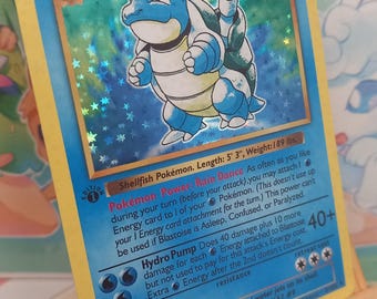 Blastoise Card 2/102 Edition 1 Holographic English Version - Etsy