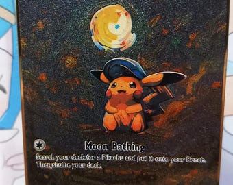 Pokemon Card Pikachu With the Starry Night 086 Gold Metal - Etsy