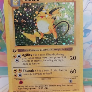 Raichu 14/102 Card - Etsy
