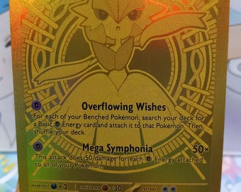 Mega Gardevoir Card Ex 187/132 Holographic Gold Texture English