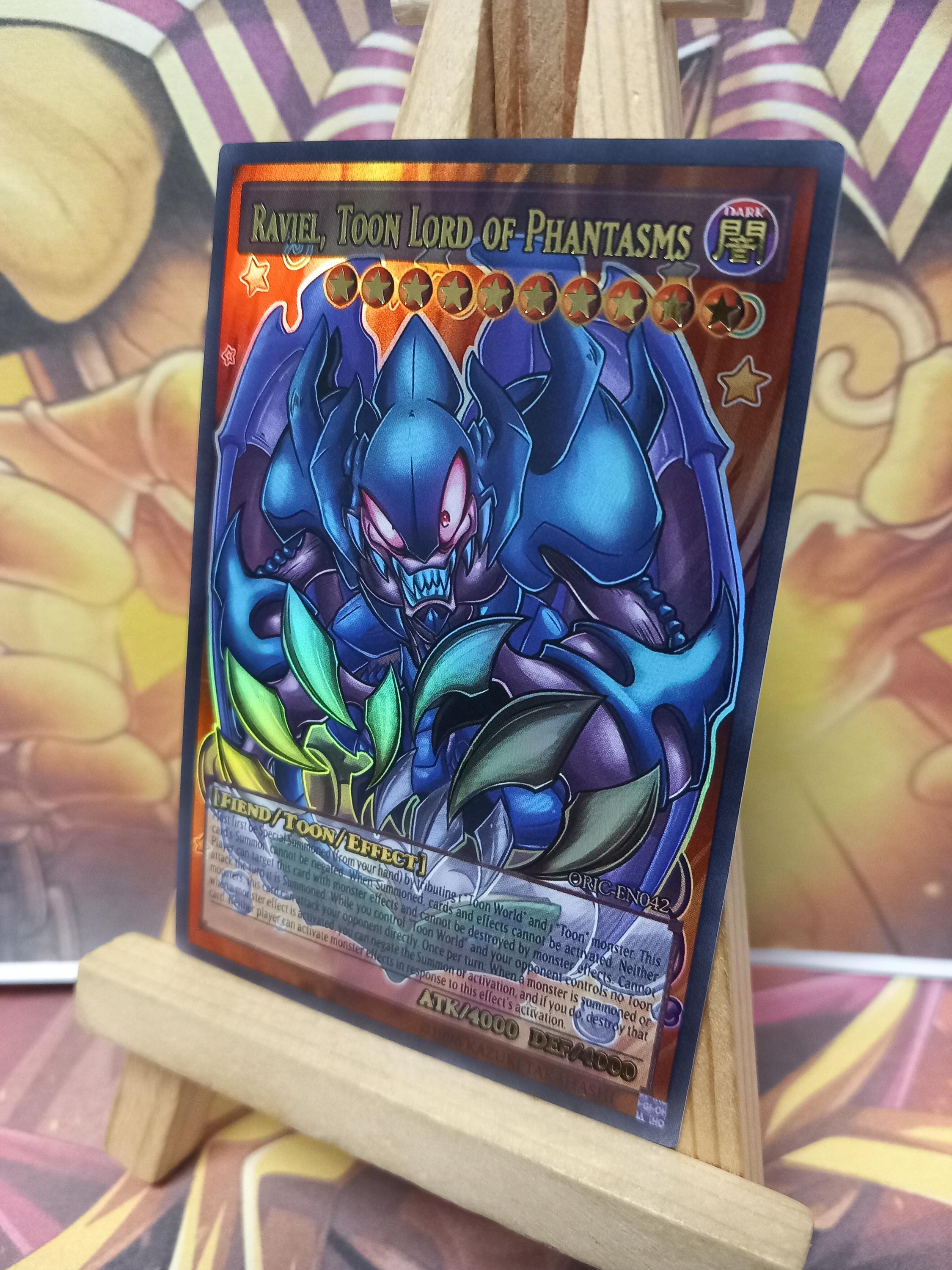 raviel yugioh card Toon Toon Lord of Phantasms V3 this figure marks the final chapter of the Three Sacred Beasts series Yugioh Card “Raviel, Lord of