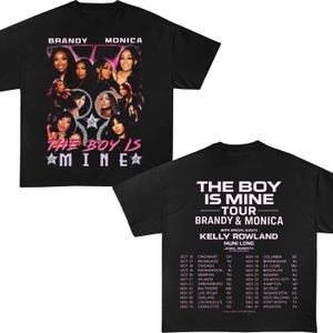 Camiseta de la gira The Boy Is Mine: camiseta del concierto de Brandy y Monica, camiseta gráfica de R&B de los 90, camiseta retro para fans de la música, talla unisex o para mujer.