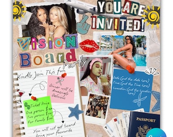 Vision Board Kit Printables 2026, Aesthetic Pictures, Images, Words, Visionboard for Women, Positive Affirmations, Manifestation,