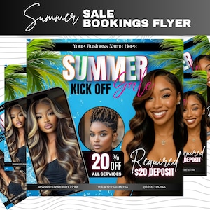 Summer Lash Specials Flyer: Editable Lash Tech Canva Template (Digital Download