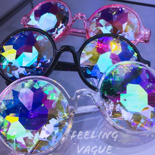 Kaleidoscope Glasses Rave Sunglasses Festival Diffracted Etsy UK