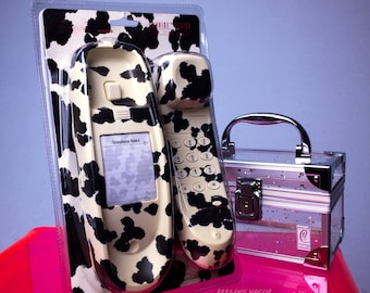 90's / Y2K Cow Print Phone New In Package Telephone Ring Ring Hello MOO?