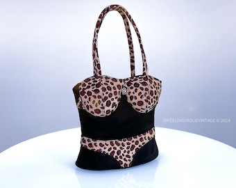 Leopard Tiny Bikini Y2K Novelty Purse