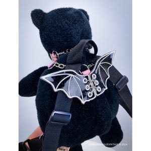 90-tals vintage anpassad ängelbaby goth krydda rosa selebjörnryggsäck med gratis Claires lobotomi bild 7