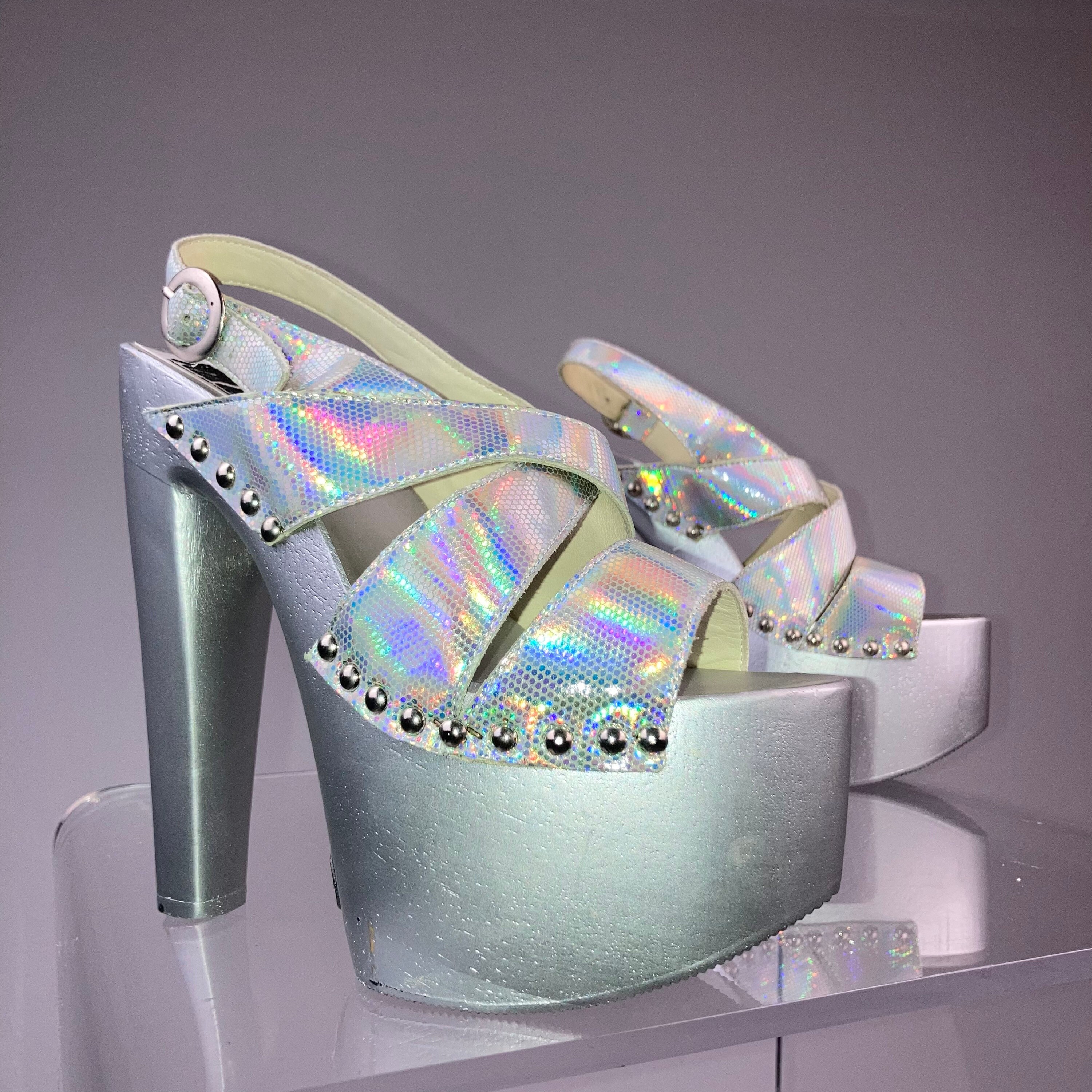 90's Silver Metallic Holographic 