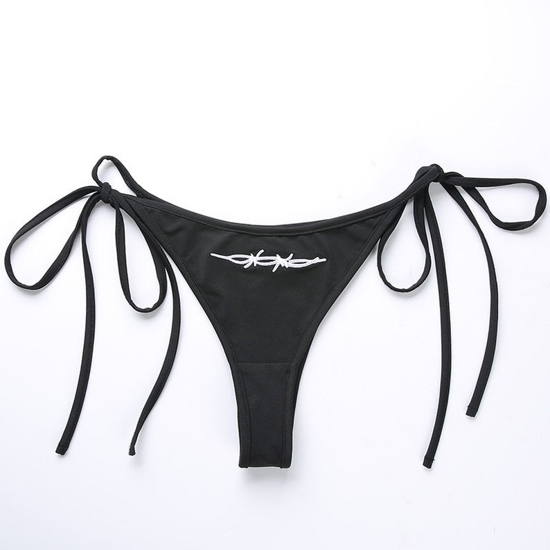 Barbed Wire Side Tie Thong