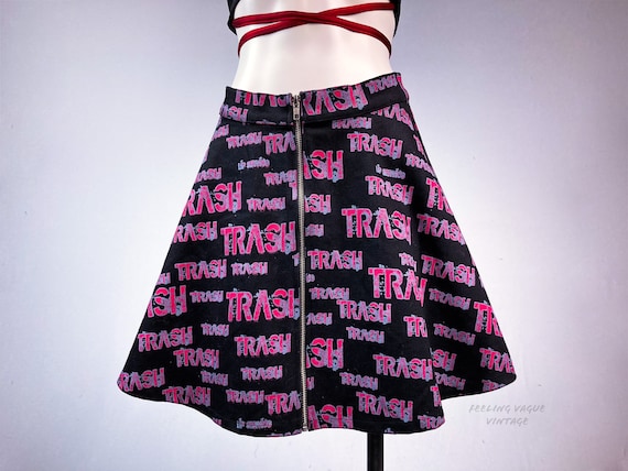 90’s Vintage Lip Service Trash Mini Flare Skirt wi