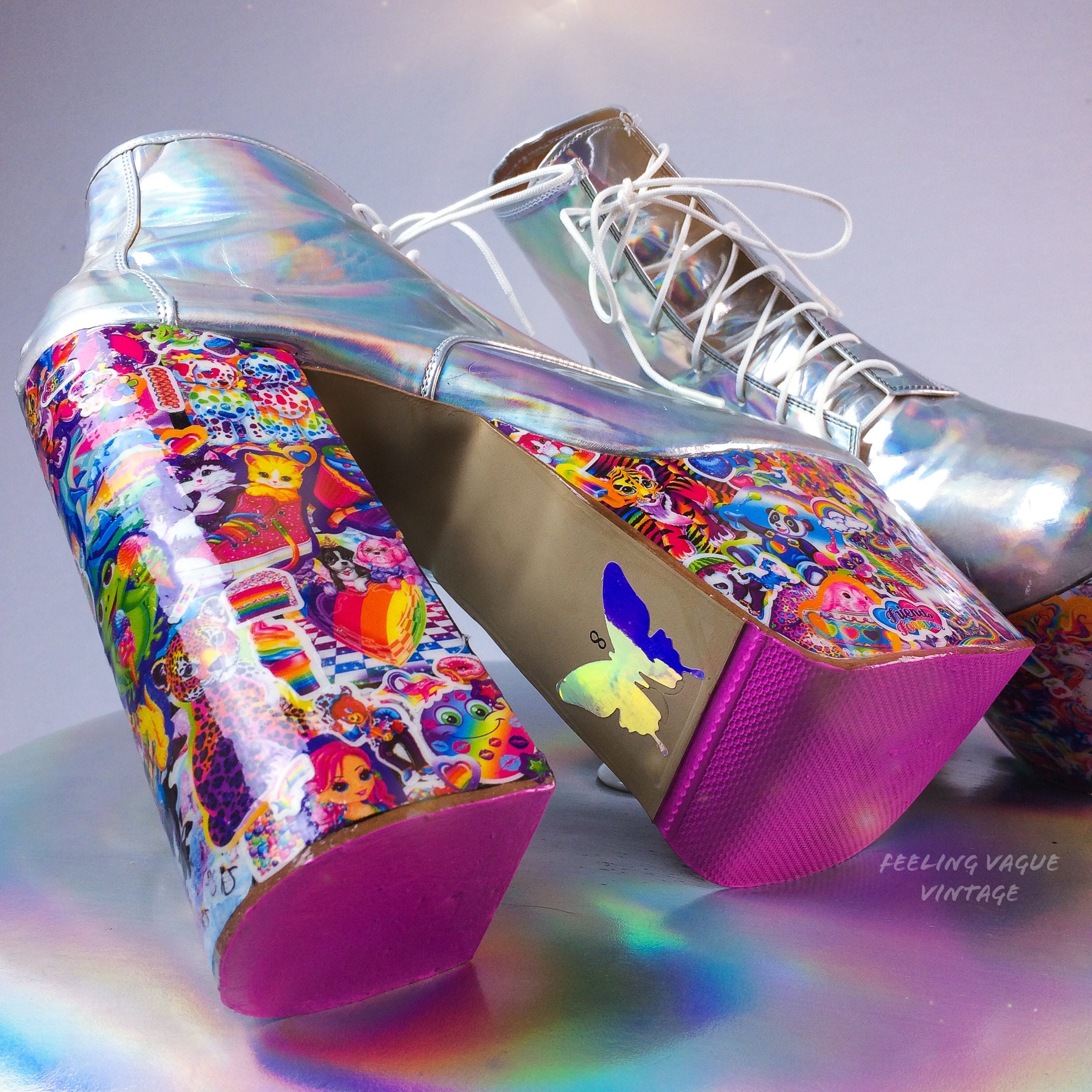 Lisa Frank Inspired Glittered Simple Modern Trek – KM Handmade Boutique