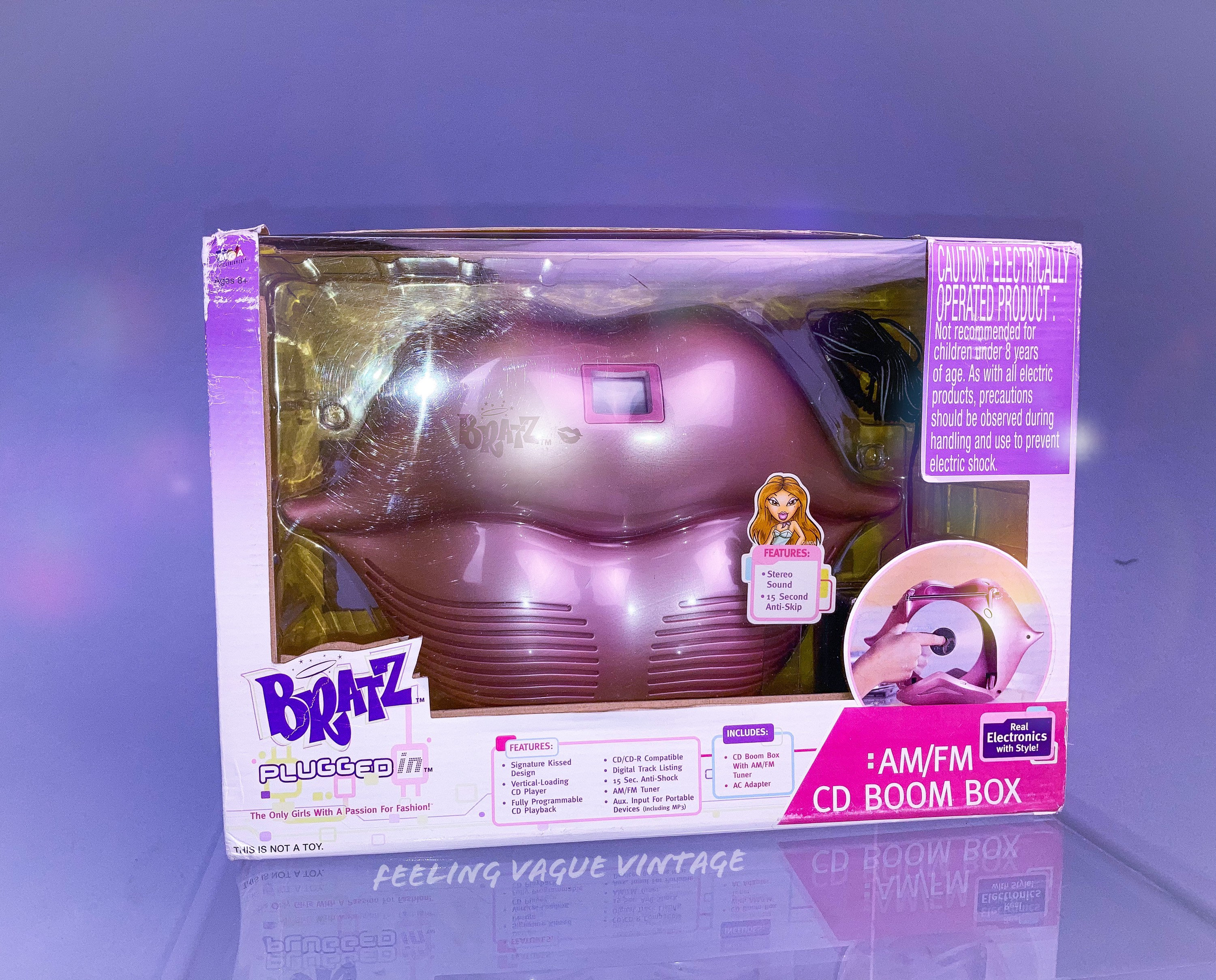 New in Box - Y2K Bratz CD Player Radio Combo Boom Box