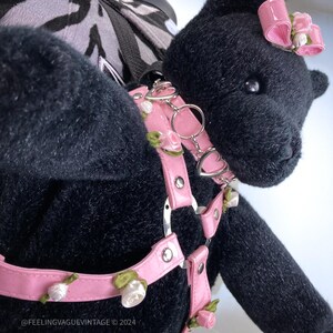 90-tals vintage anpassad ängelbaby goth krydda rosa selebjörnryggsäck med gratis Claires lobotomi bild 6