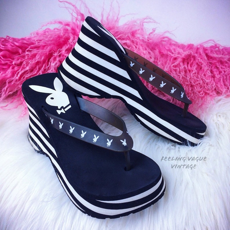 playboy platform sandals