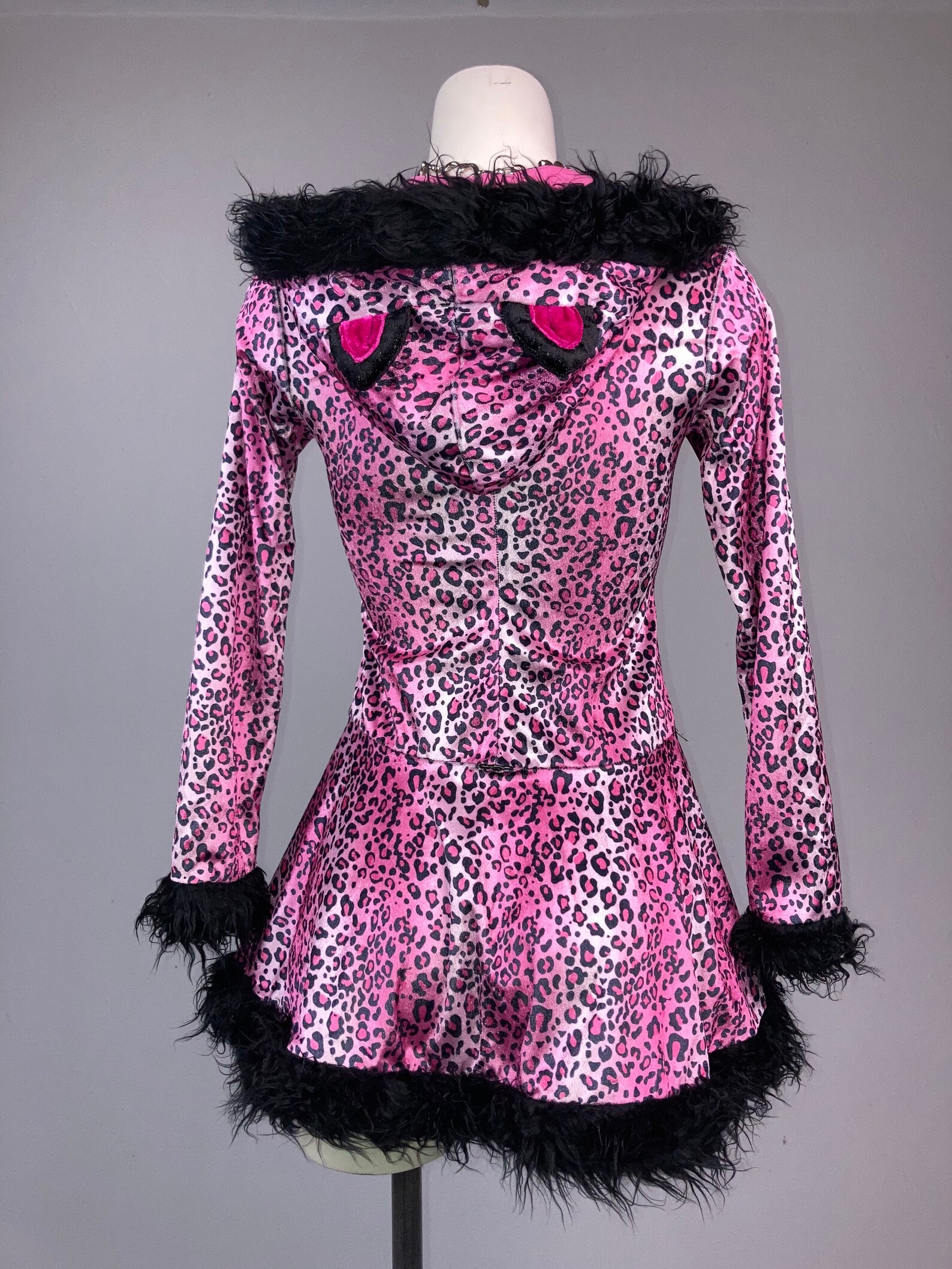 Pink Leopard Mini Dress