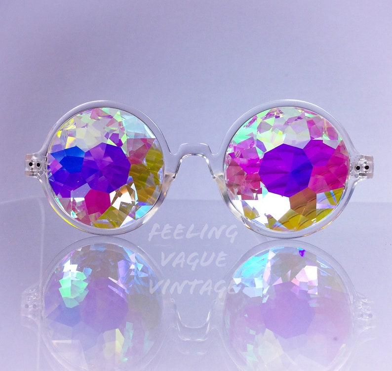 Kaleidoscope Crystal Fractal Rave Festival Sunglasses - Etsy