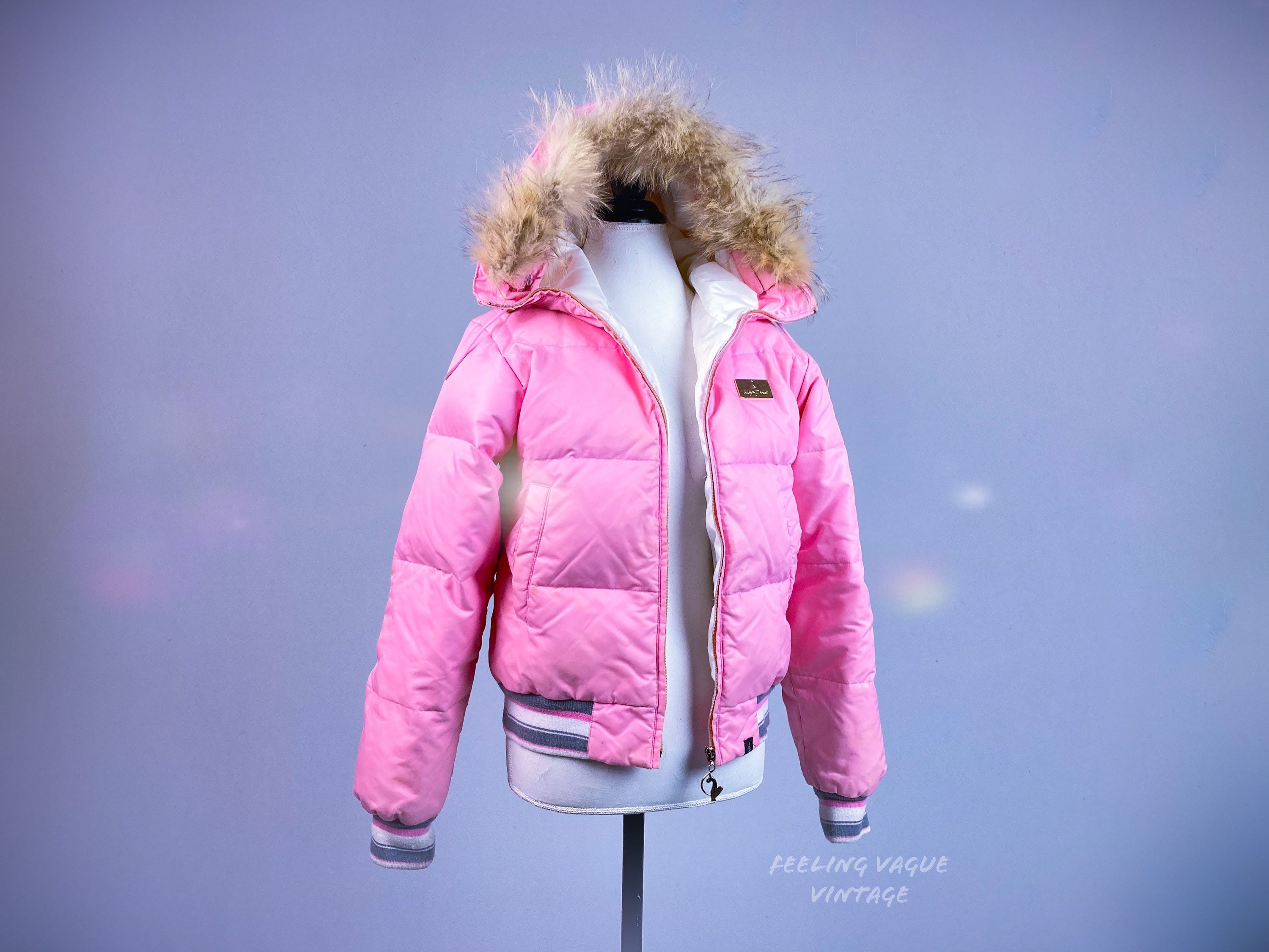 90's Baby Phat Bubblegum Pink Pastel Puffer chaqueta de - Etsy España
