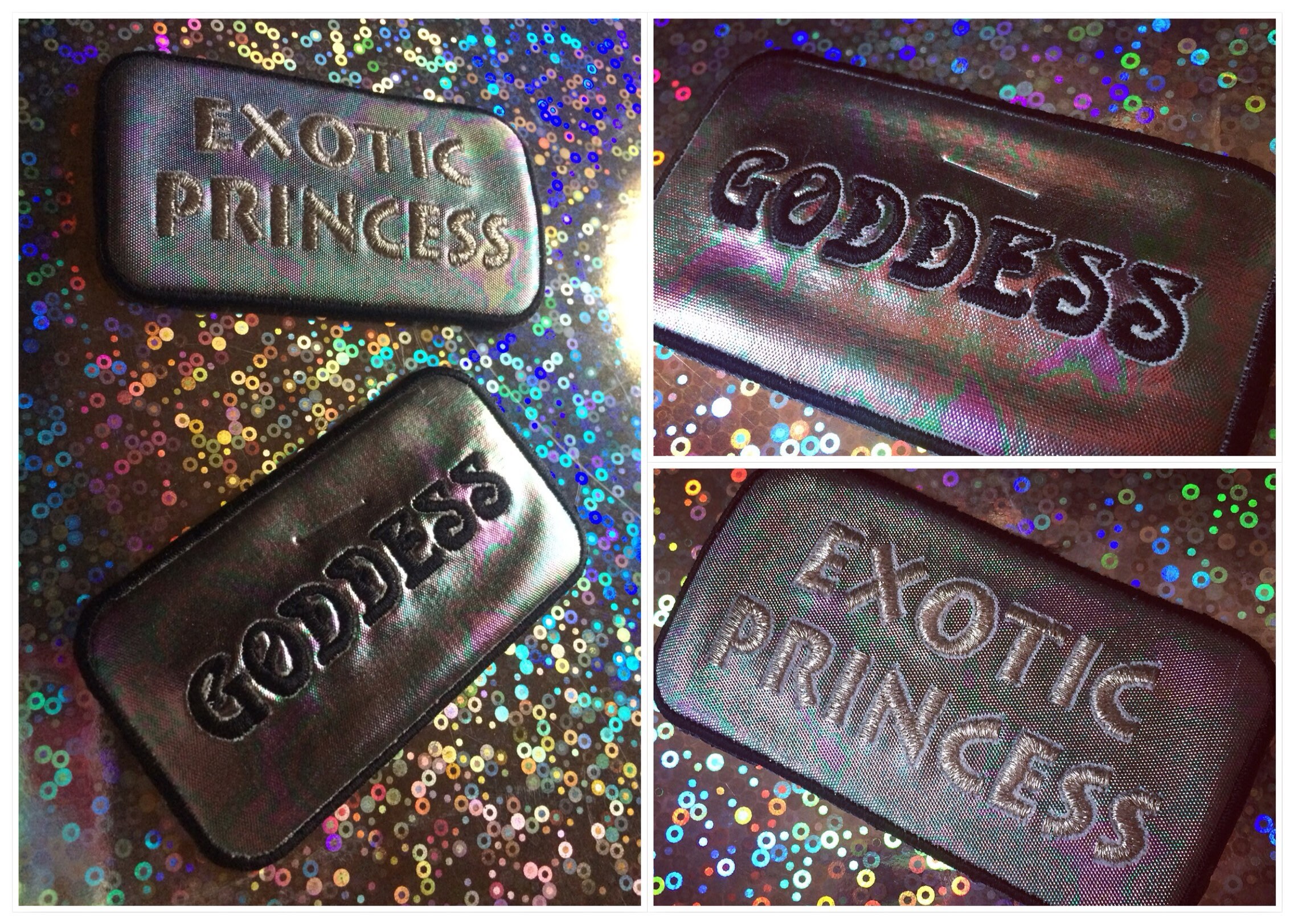 90 s goddess or exotic princess trippy metallic swirl vintage iron