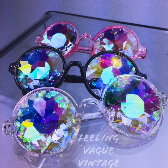Kaleidoscope Crystal Fractal Rave Festival Sunglasses