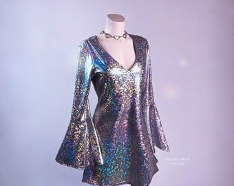 silver disco outfit