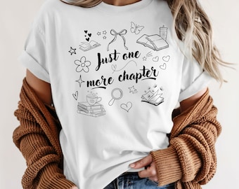 Shirt Just One More Chapter: Comfort Colors Book Lover-T-shirt