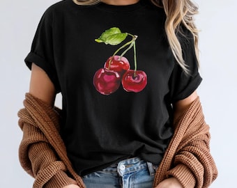 Vintage Cherry Graphic T-Shirt: Comfort Colors Unisex Tee