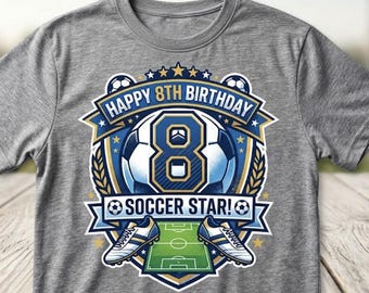 Soccer themed birthday t-shirt