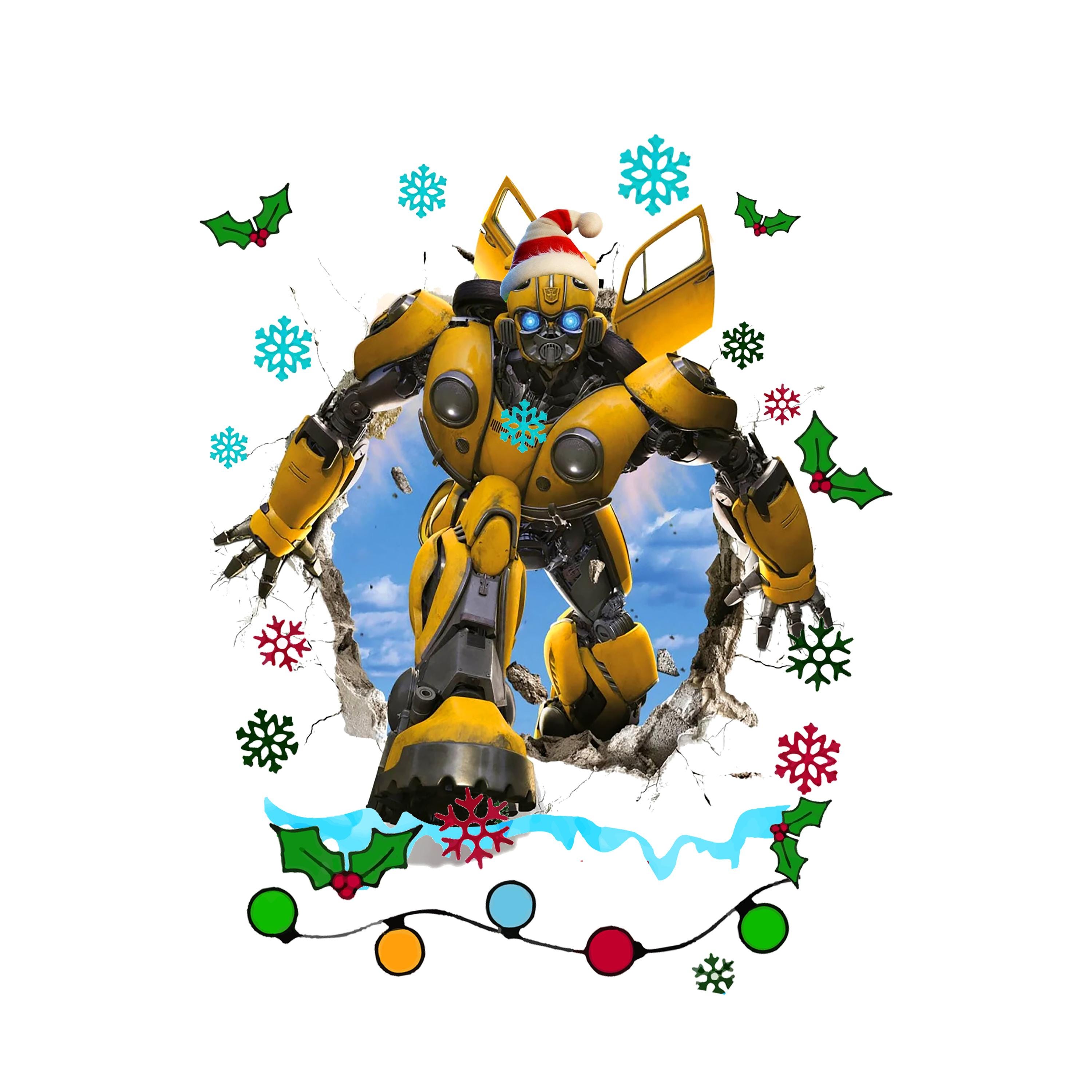 Ornement De Noël Personnalisé Transformers Bumblebee & Grimlock - Résine, Marque Polarx | Neuf, Personnalisation à La Main