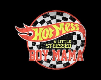 5 Hot Mess - Never Stressed - Boy MAMA - plus *PNG-bestand* regenboog, eenvoudig mama-ontwerp toegevoegd Solo Boy Mama Stressed Boy's Mama toegevoegde bonus