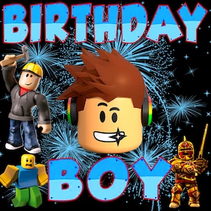 blue roblox birthday boy png , birthday boy png bundle sublimation , roblox  birtdhay caketopper , roblox birthday bundle  png 4 designs