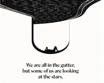 We are all in the gutter (Oscar Wilde Sticker) – Big Moods
