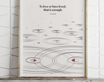 Victor Hugo "Love" Literary Art Print, Les Miserables Quote, Romantic Gift, Valentine's Day Gift