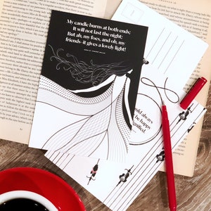 Women Writers Literary Postcard Set, Book Lover Gift for Readers, Inspirational Mother's Day Gift for Teacher image 1