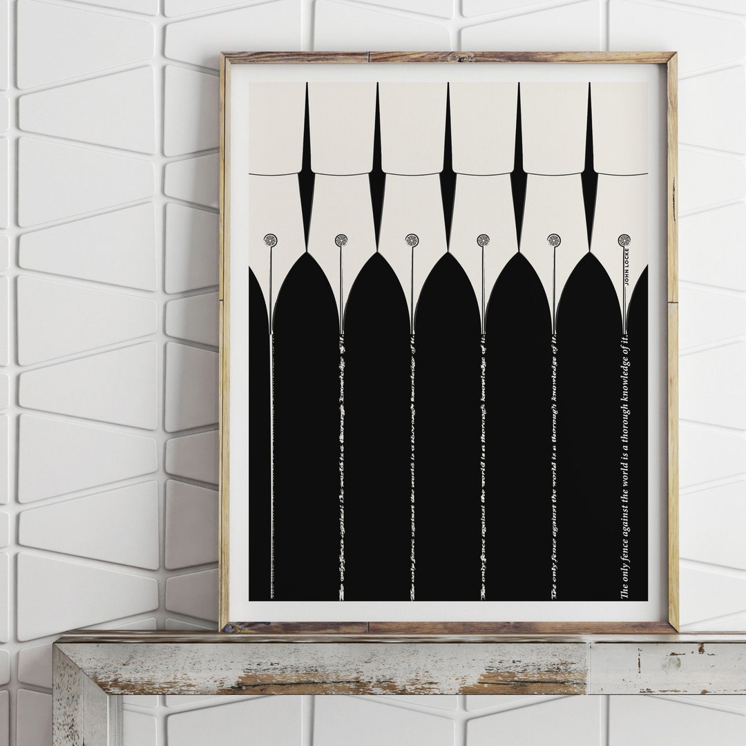 John Locke Literary Art Print, Philosophy, Knowledge Quote - Etsy