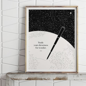 Rumi Quote Print, Celestial Art