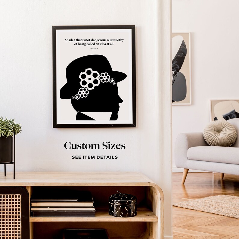 Oscar Wilde Literary Art Print, Philosophy Gift image 8