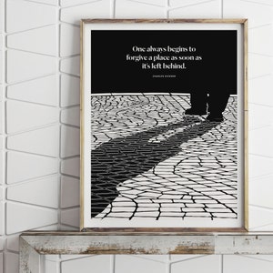 Charles Dickens Quote, Literary Art Print, Traveler Gift