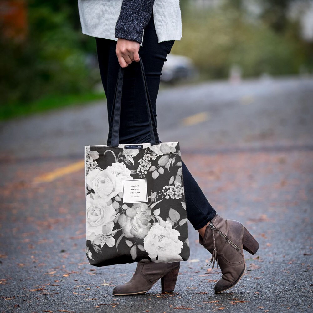 The “Blake” Botanical Tote Bag With Pockets, Floral Tote, Handmade Ca…