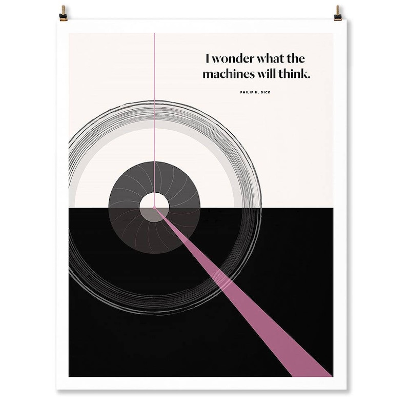 Philip K Dick Literary Art Print, Science Fiction Lover Gift image 4