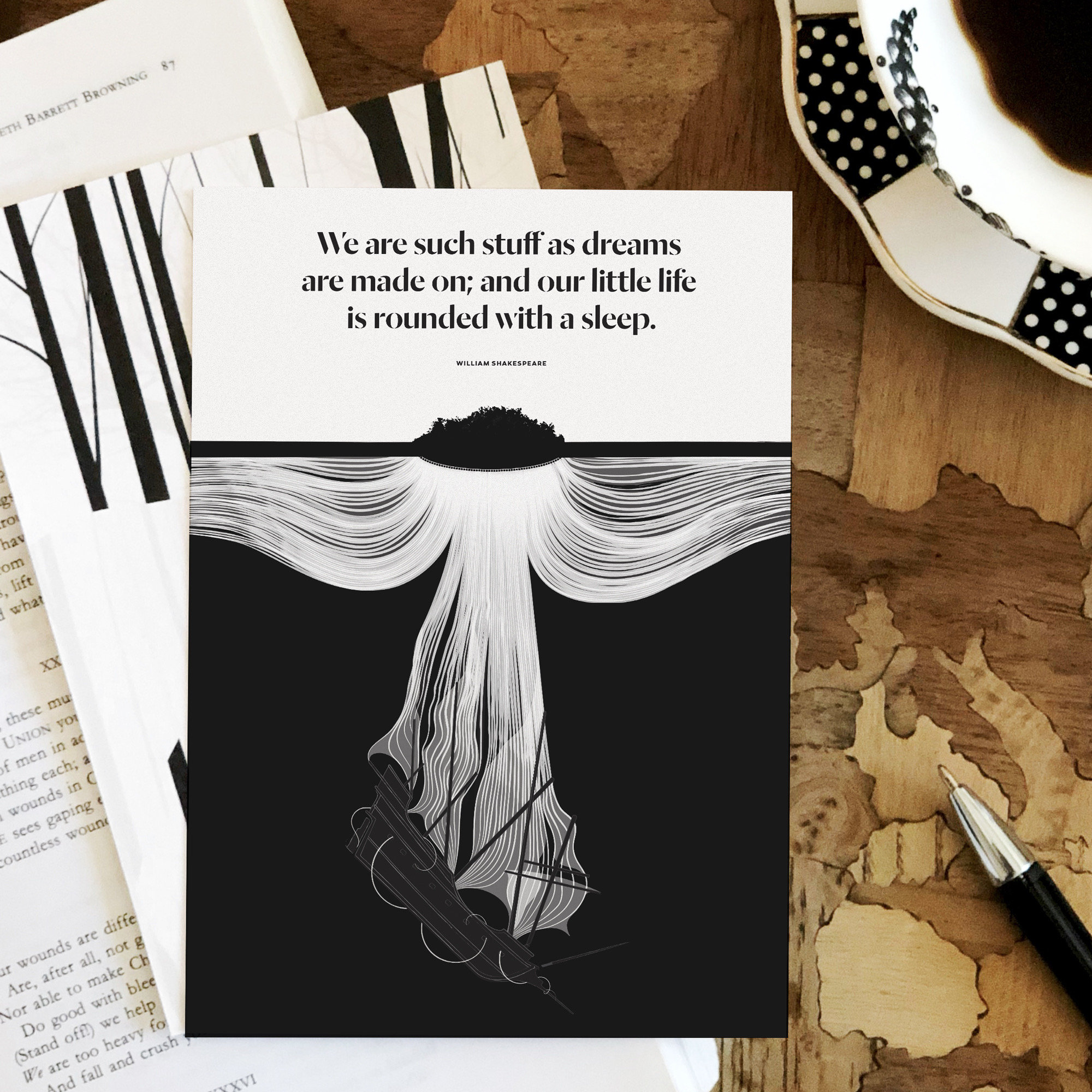 Bestsellers Literary Quote Postcard Set, Aesthetic Illustrated Motivational Notecard Collection, Booklover Collage Art Cards Gift Readers