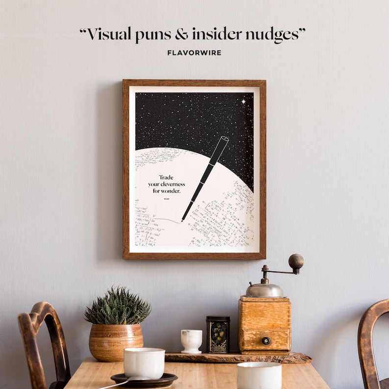 Rumi Quote Print, Celestial Art image 2